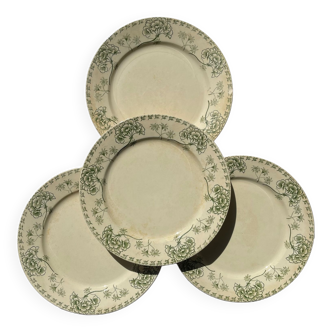 Assiettes plates - Faïence de Sarreguemines / Palmyre