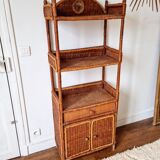 Vintage rattan shelf