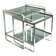 Nested tables in aluminium and smoked glass by Martini & Rossi, 1970s.