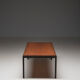 'T-angle' Low table in teak, designed by Florence Knoll for Knoll Int., 1950's