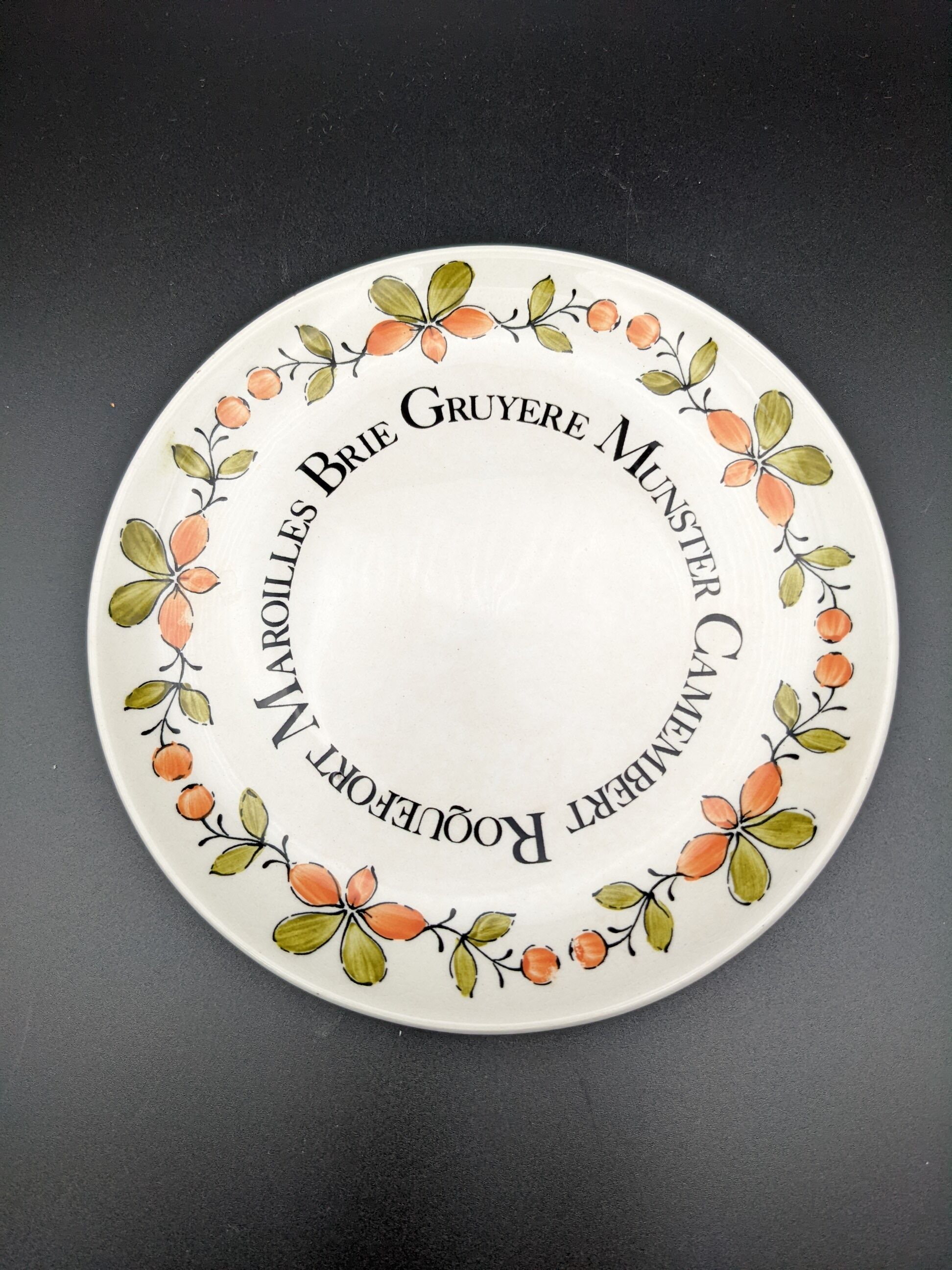 Set of 6 cheese plates Gien vintage ceramic Ma Cuisine