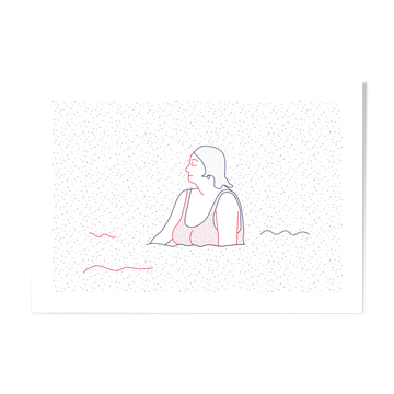 Illustration A4 Naiade No. 2/8 Brittany blue bather