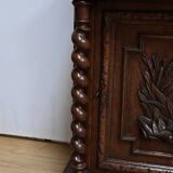 Narrow Oak Display Cabinet, Louis XIII style – Late 19th century