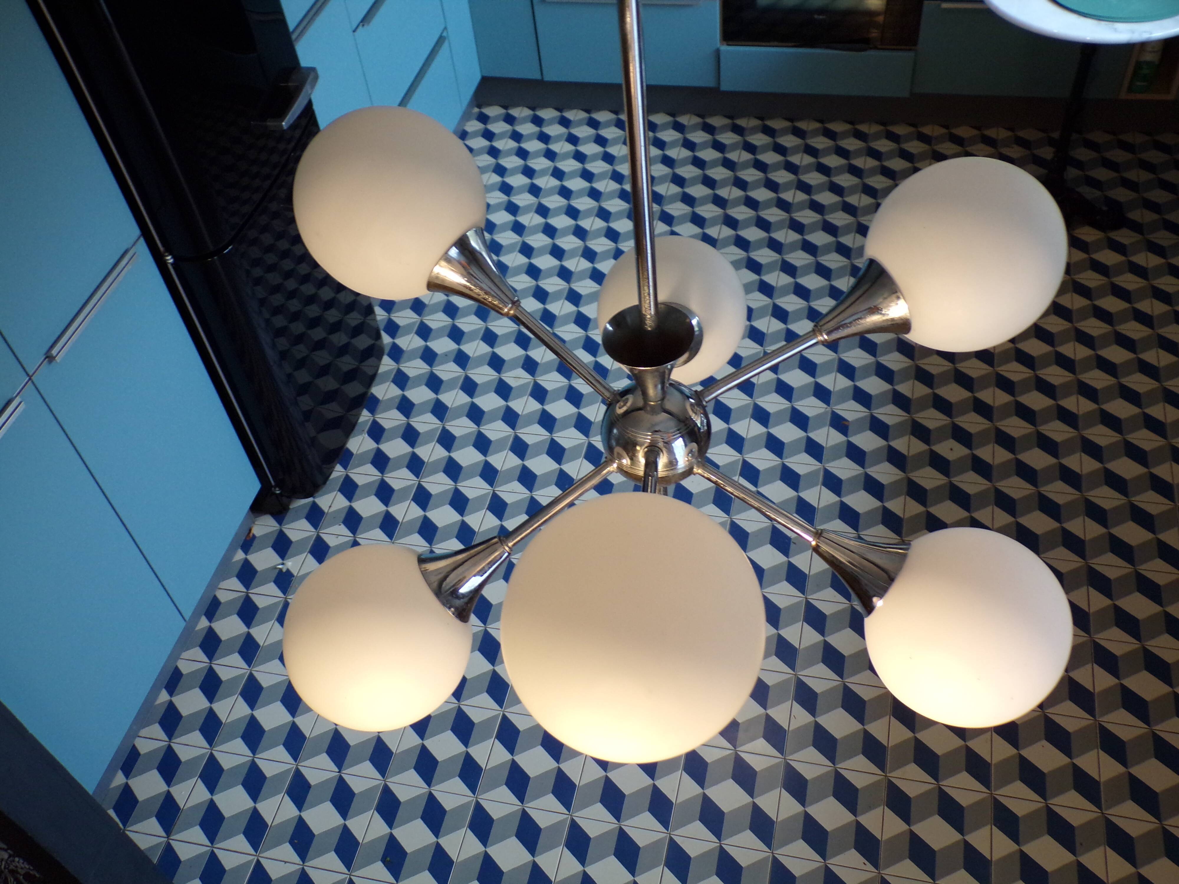 Lustre Sputnik 1970 with 6 lights