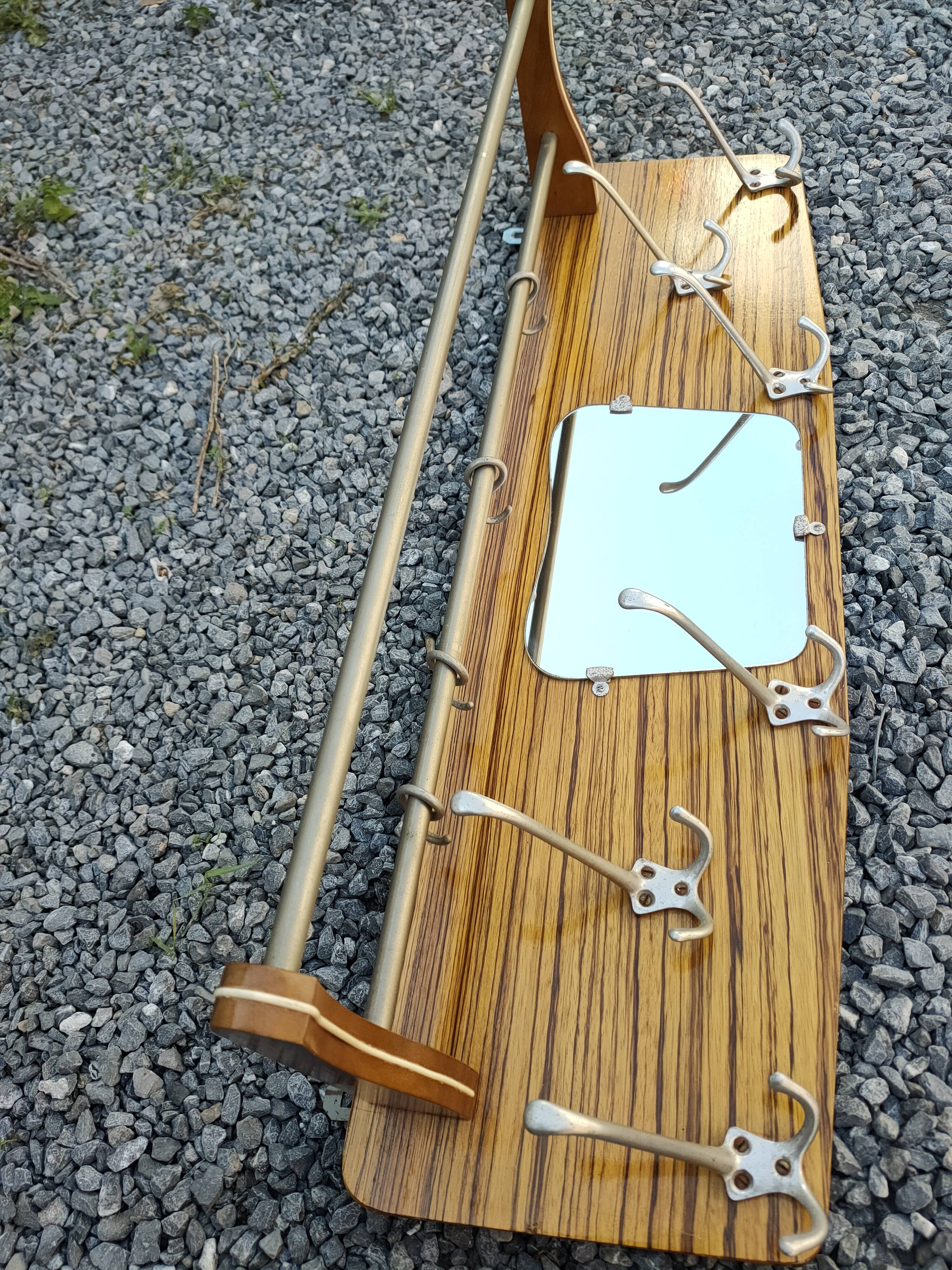 vintage coat rack with 6 hooks