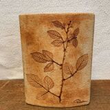 Ceramic Vase Vallauris Raymonde Leduc Herbarium Vintage