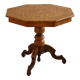 Danish Art Deco octagonal side table in birch with an inlaid top, 1940s.