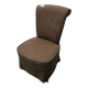Chauffeuse en tissu marron