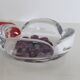 Daum Coppelia series bowl / pocket emptier, crystal and pink glass paste