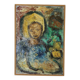 Grande peinture à l'huile moderniste suédoise « Fille » par Gösta Falck vers 1960 - Vintage et encadrée