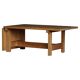 Modern Danish brutalist extendable dining table in pine, Tage Poulsen, 1970s.