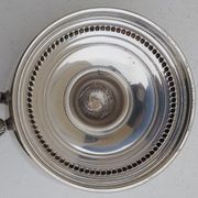 Coupe métal argenté design années 70
