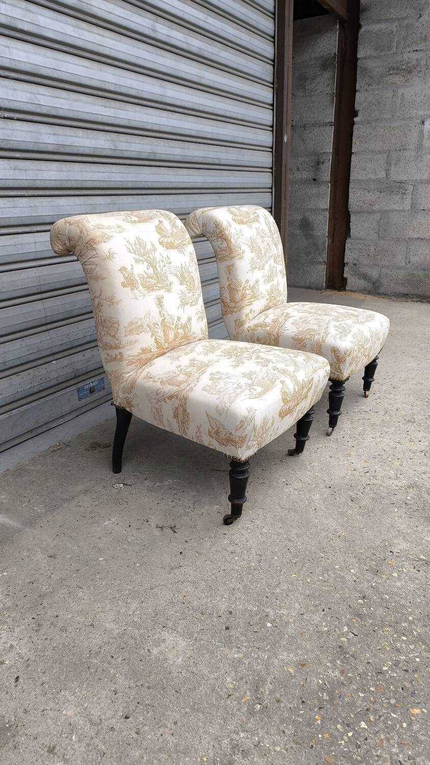Pair of 1950s cocktail armchairs