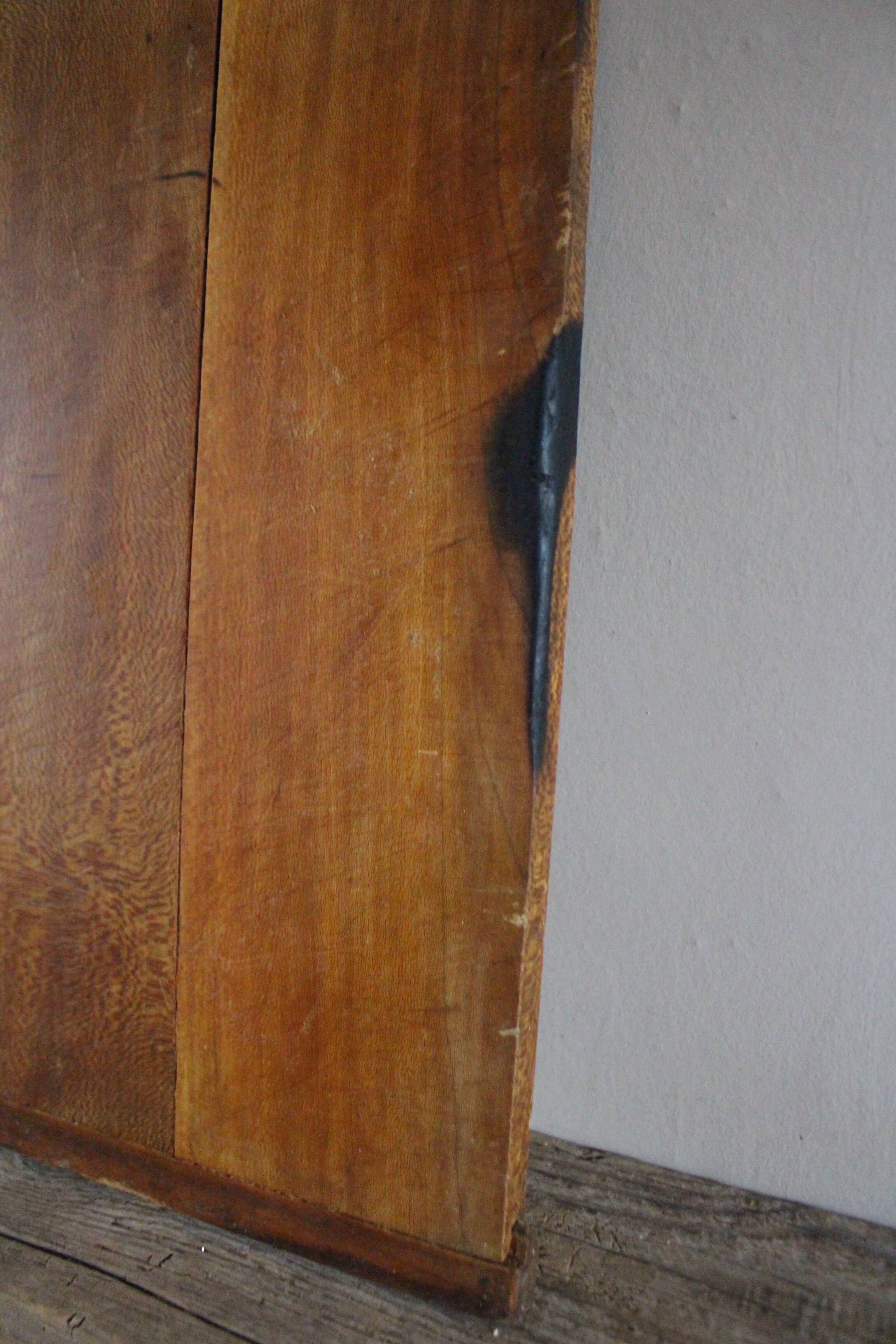 Wooden board metal handles