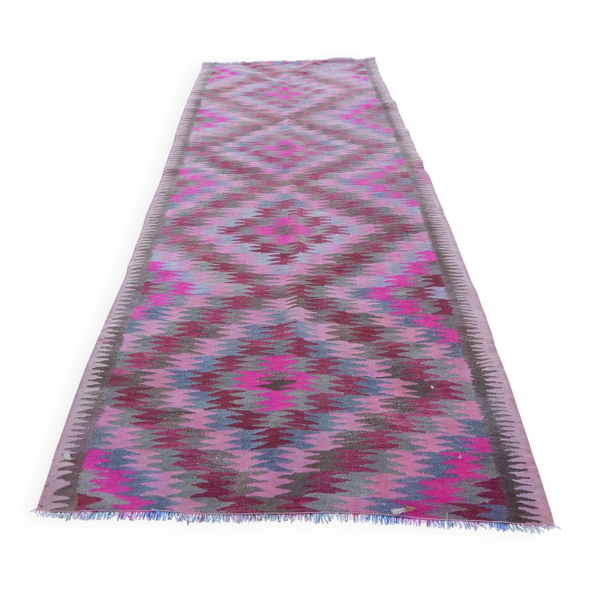 Vintage Turkish hallway rug 119x289 cm