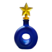 Vintage blue glass decanter