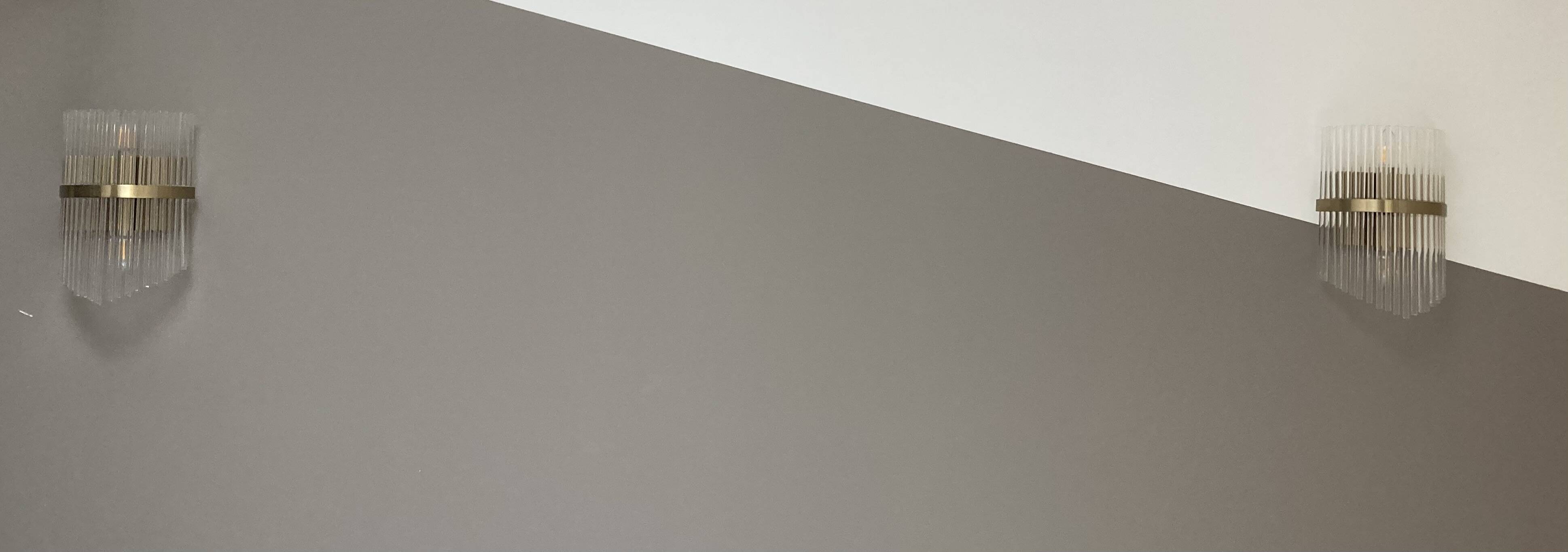 Felicity wall lamp with glass tubes and gold metal - nv gallery