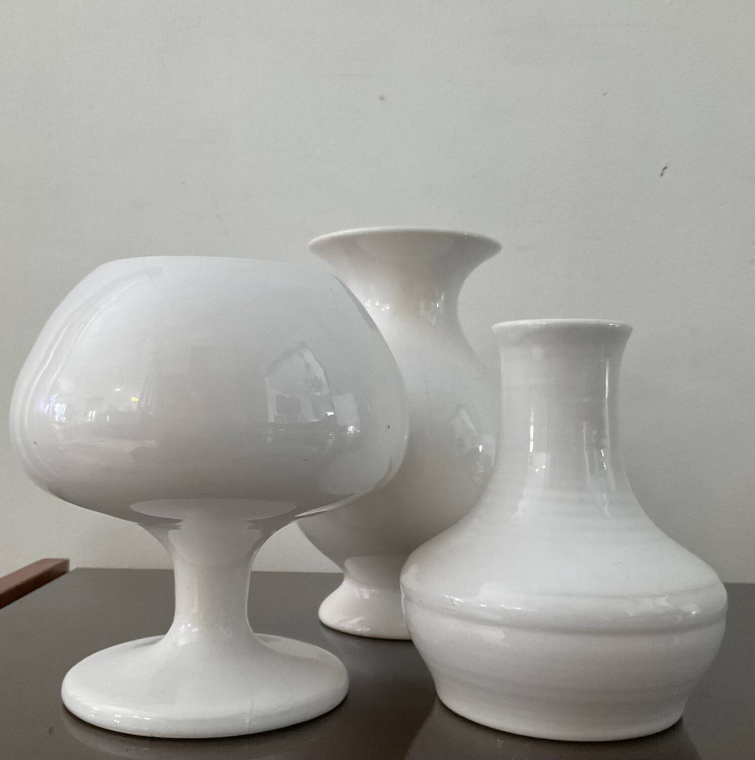 Trio de vases vintage en céramique années 60-70