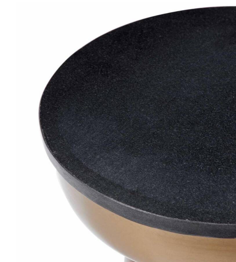 Table d'Appoint Top Granit Effet Bronze