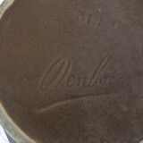 Vase en grès flammé avec coulures marron clair sur marron foncé. Signé DENBAC et numéroté