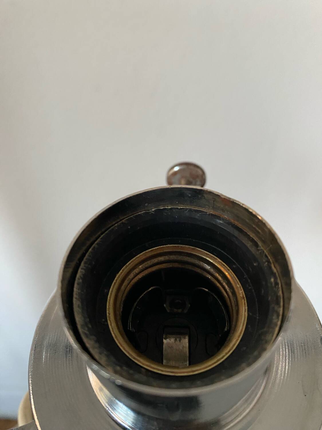 Vintage design pendant lamp globe in transparent glass