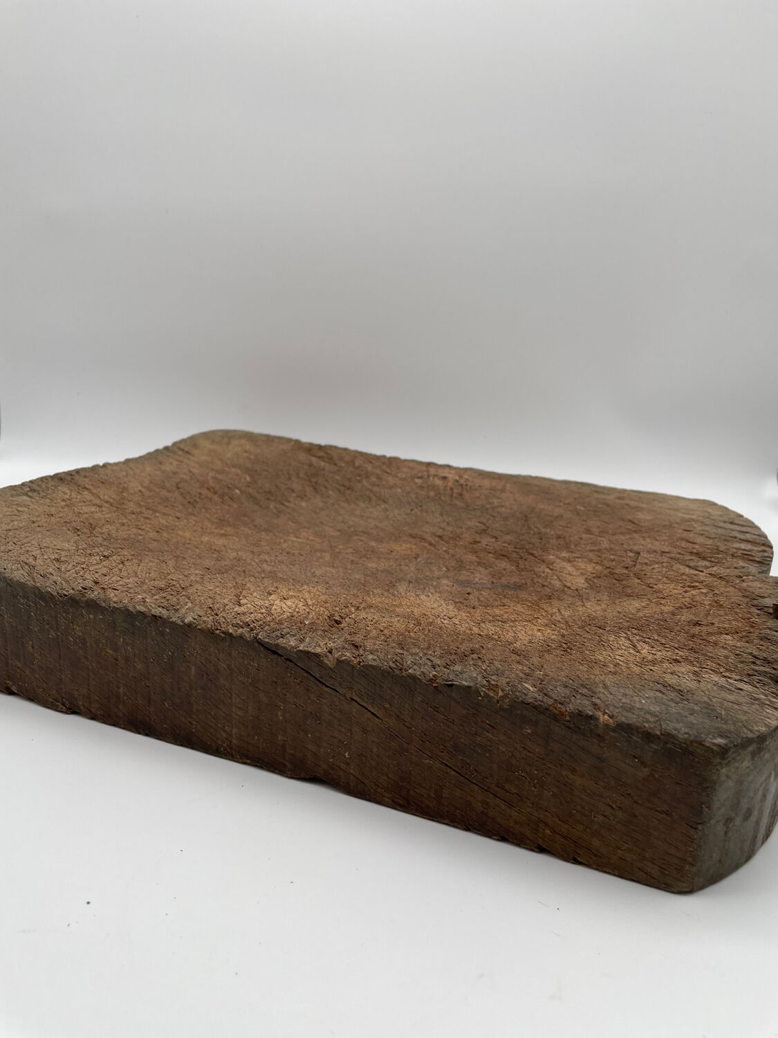 Ancienne planche billot à découper en bois