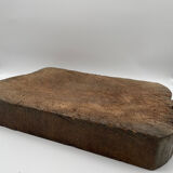 Old wooden cutting log board