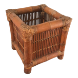 Cache pot en bambou vintage 1970