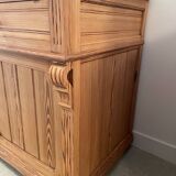 Sandblasted pitch pine bathroom cabinet