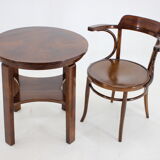 1910s office armchair J&J Kohn Nr.704 and side table,Czechoslovakia