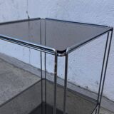Max Sauze side table (Glass and Steel) Editions Isocèle