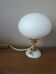 Opaline lamp & retro chic flowers, unique upcycled creation