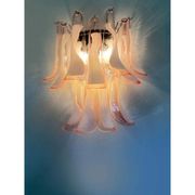 Appliques murales en verre de Murano rose blush – Une paire