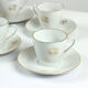 Service à thé Bohême en porcelaine et or, Tchécoslovaquie 1950s