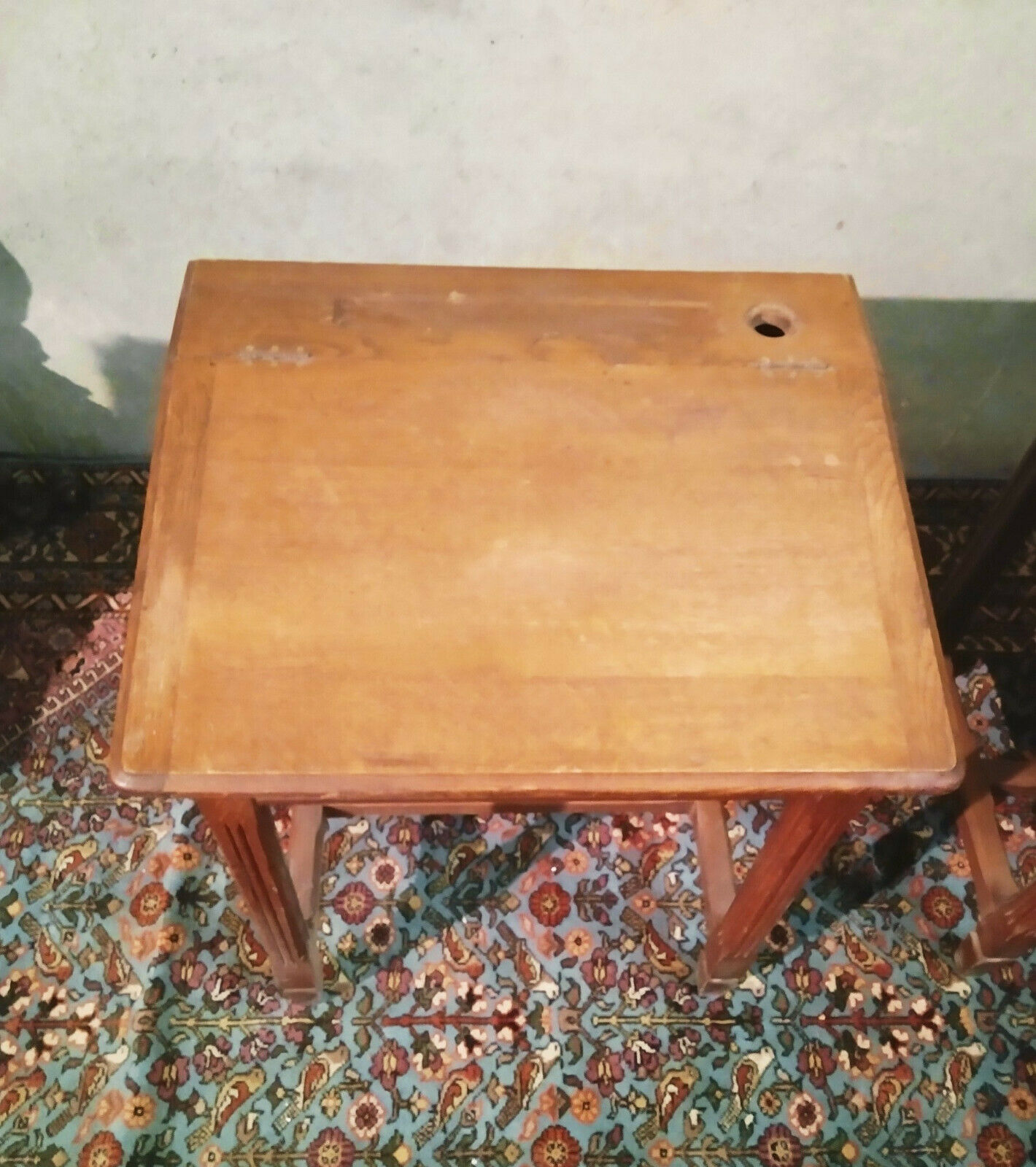 Pair of vintage school desks Hachette Messengers