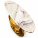 Contemporary Console Table Brass and Marble Gold