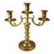 Three-light candlestick in gilded bronze