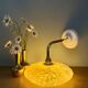 Antique wall lamp with yellow Clichy glass shade
