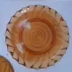 Butter dish or glass cheese dome in amber