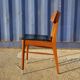 6 scandinavian chairs in wood and black leather