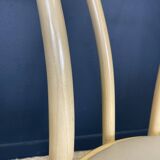 Set of 24 bistro chairs Thonet light curved wood & Skai GO IN Germany