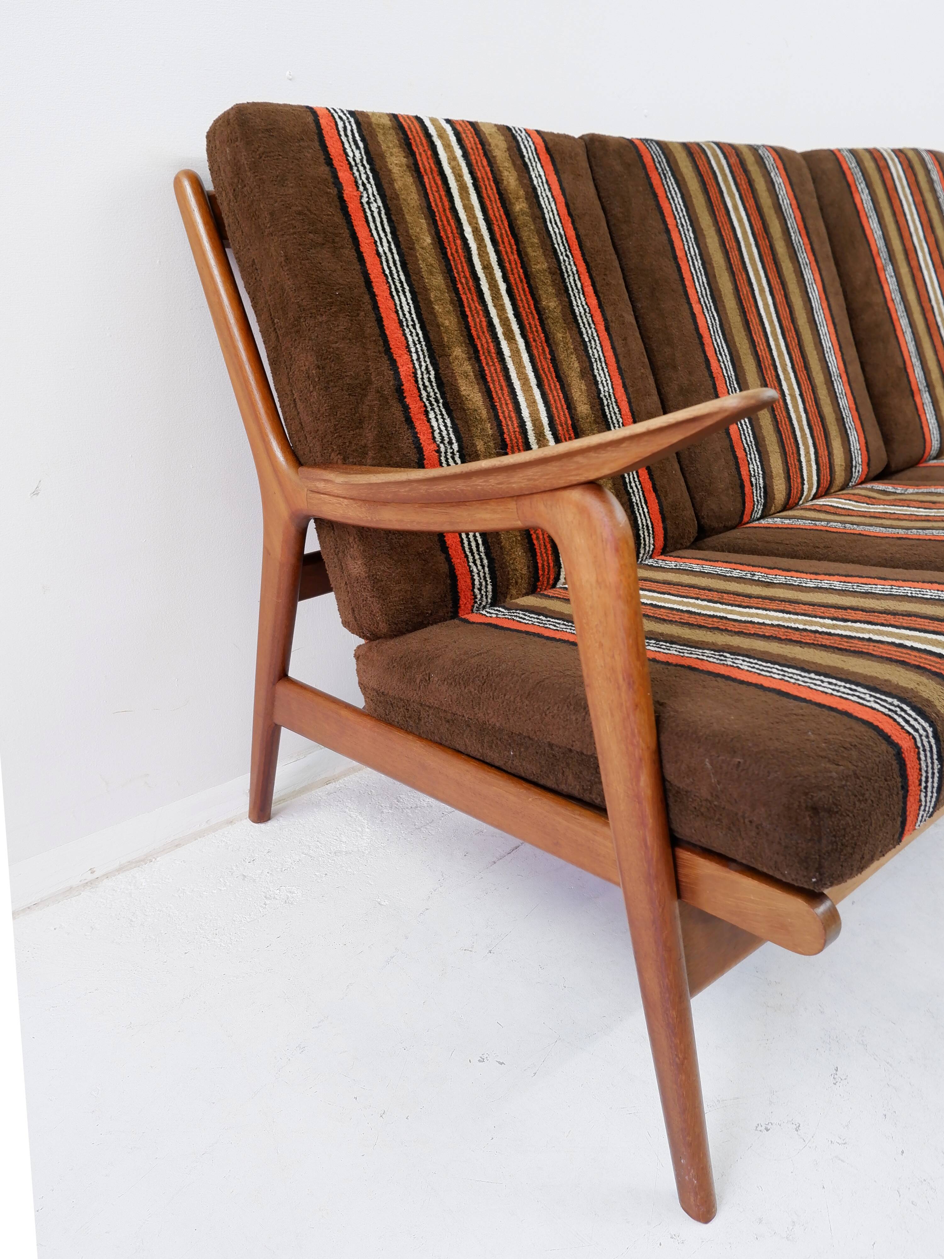 Teak 3-seater sofa, 1960s