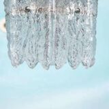 Orrefors Vintage Glass Suspension, Space Age lamp by Fagerlund