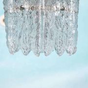 Orrefors Vintage Glass Suspension, Space Age lamp by Fagerlund