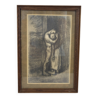 Print "The Kiss" by Steinlen (1859 - 1923)