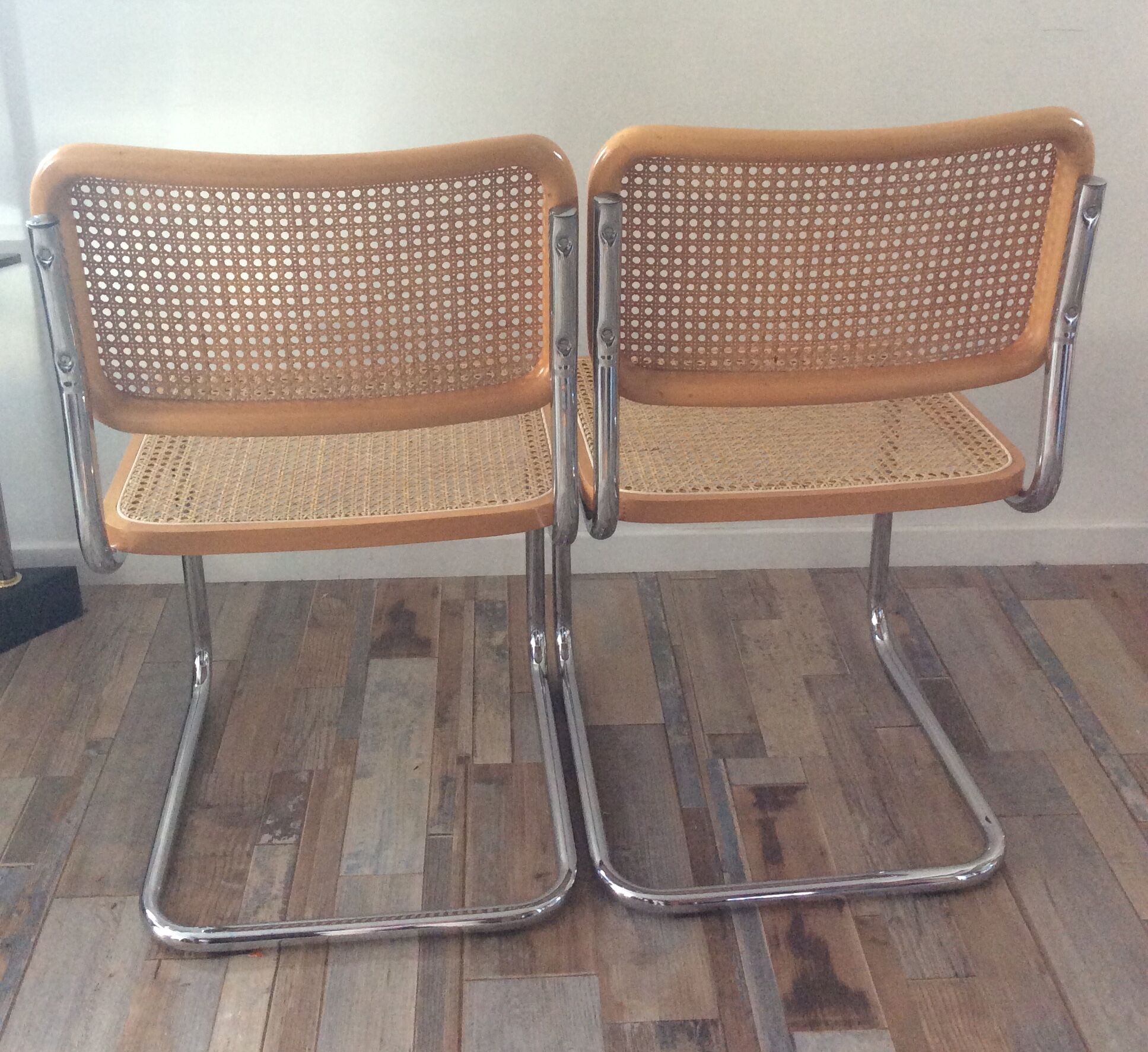 Pair of chairs Marcel Breuer Cesca B32