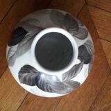 Vintage signed vase with plant decoration