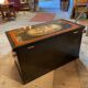 Anchor line painted wooden chest