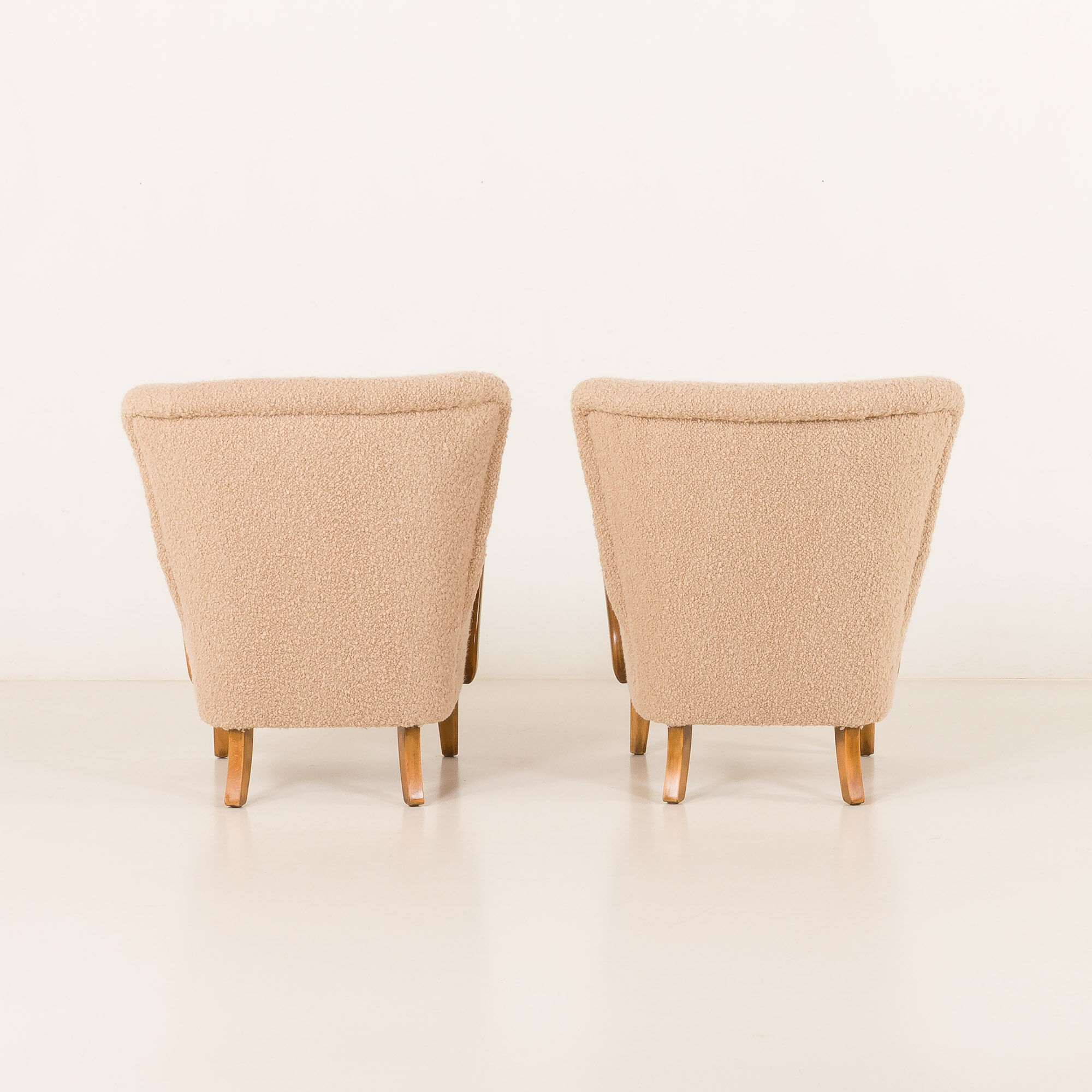 Alfred Christensen pair of two armchairs, Denmark 1950s