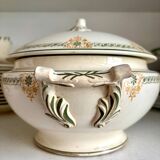 Longwy ironware soup tureen, "Longpré" service